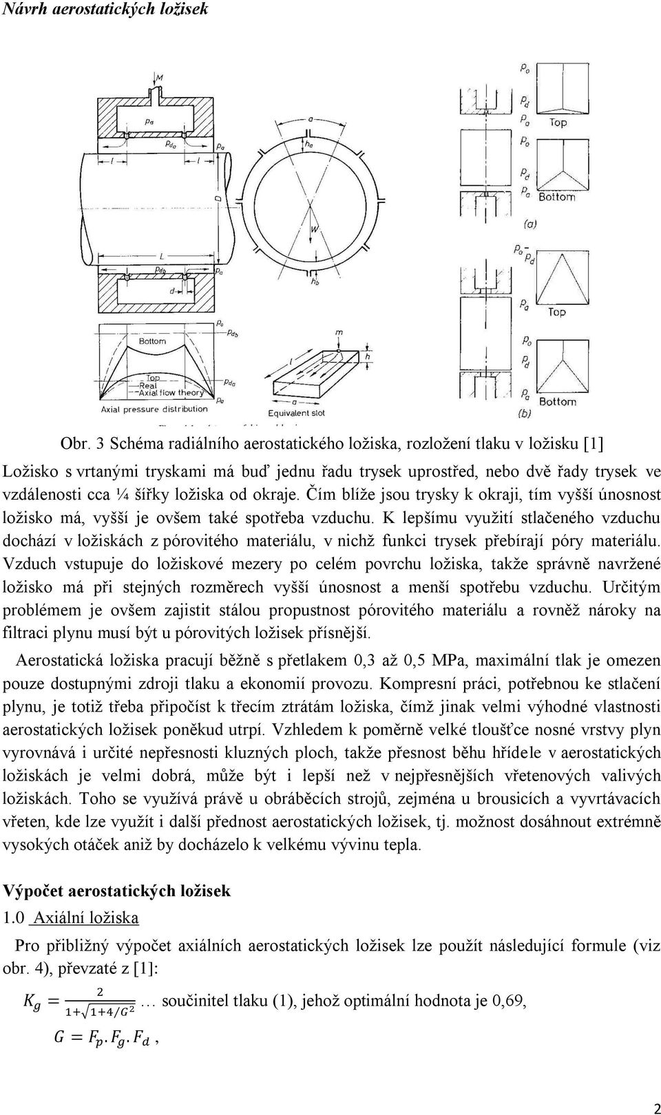 ezery o celé ovrchu ložsa aže srávně navržené ložso á ř sených rozěrech vyšší únosnos a enší sořebu vzduchu Určý roblée e ovše zas sálou rousnos órového aerálu a rovněž nároy na flrac lynu usí bý u