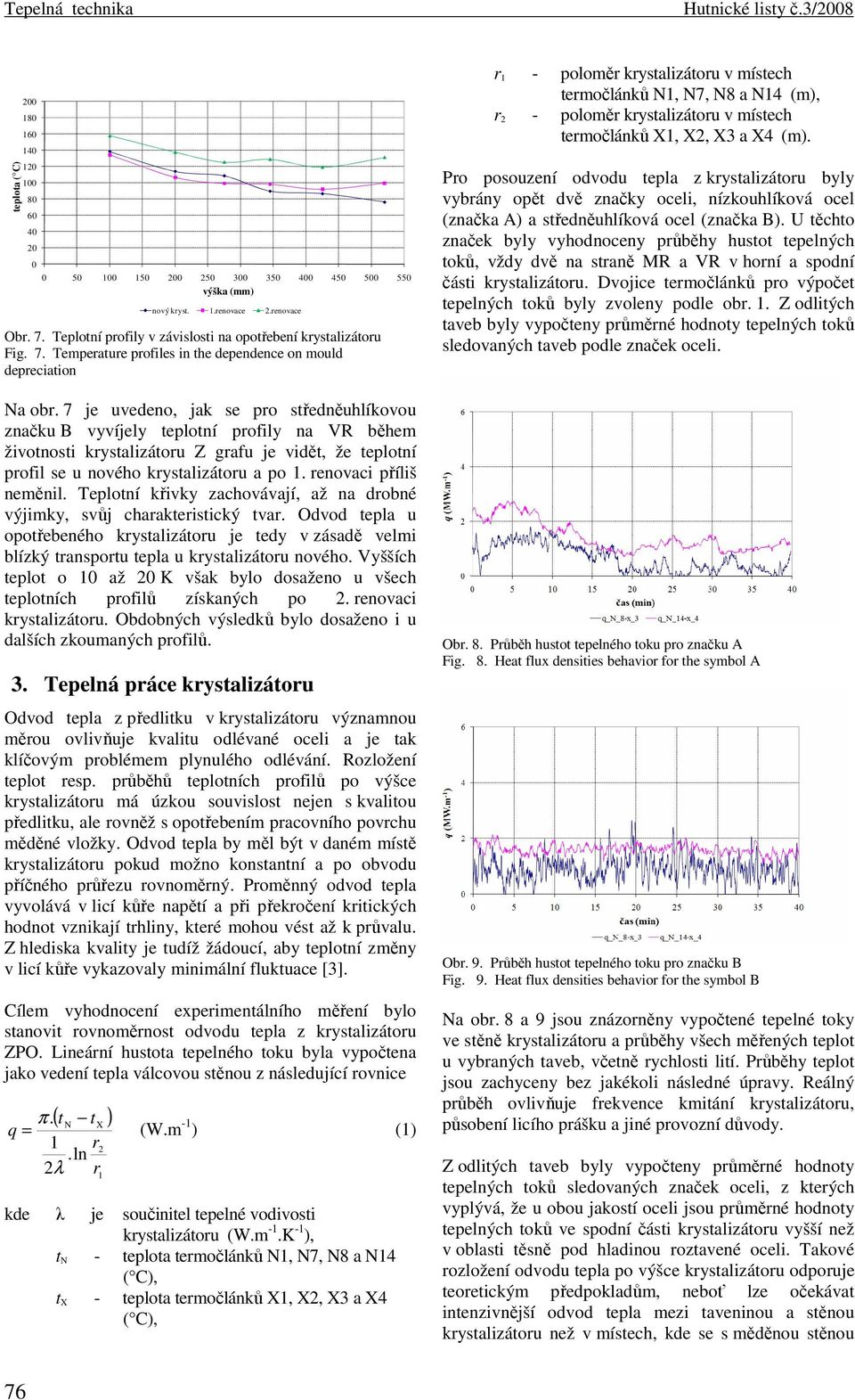 renovaci příliš neměnil. Teplotní křivky zachovávají, až na drobné výjimky, svůj charakteristický tvar.