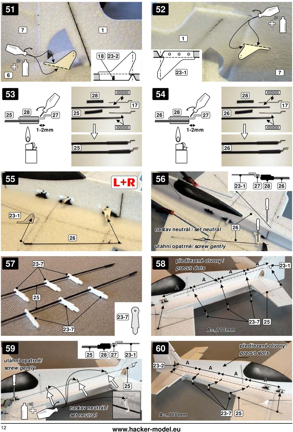 A A A -1-7 -7 A= ~ 110mm -7 9 utáhni opatrně/ screw gently 8 7-1 0 - A A