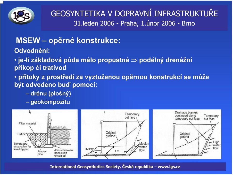 prostředí za vyztuženou opěrnou konstrukcí se může