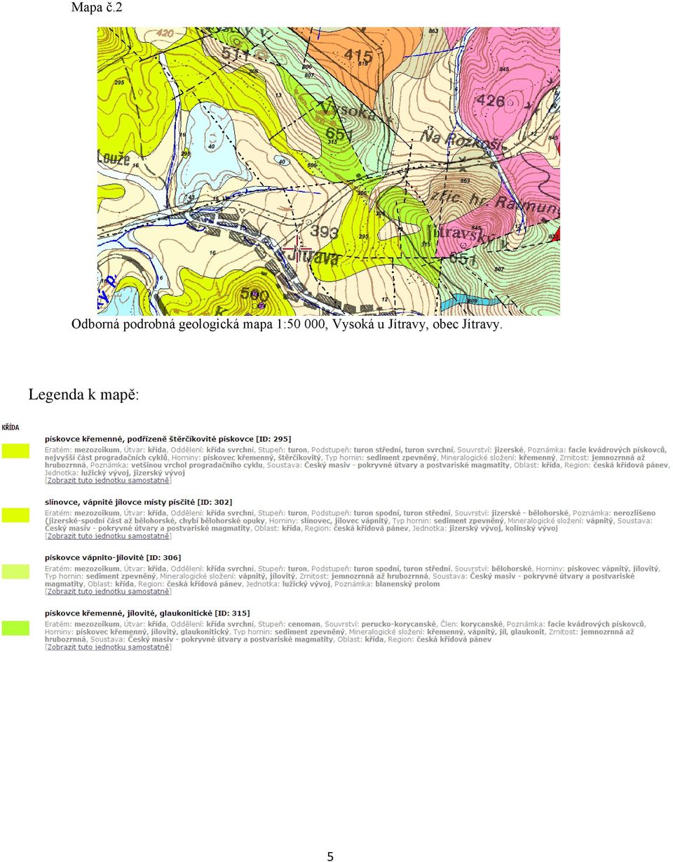 geologická mapa 1:50 000,