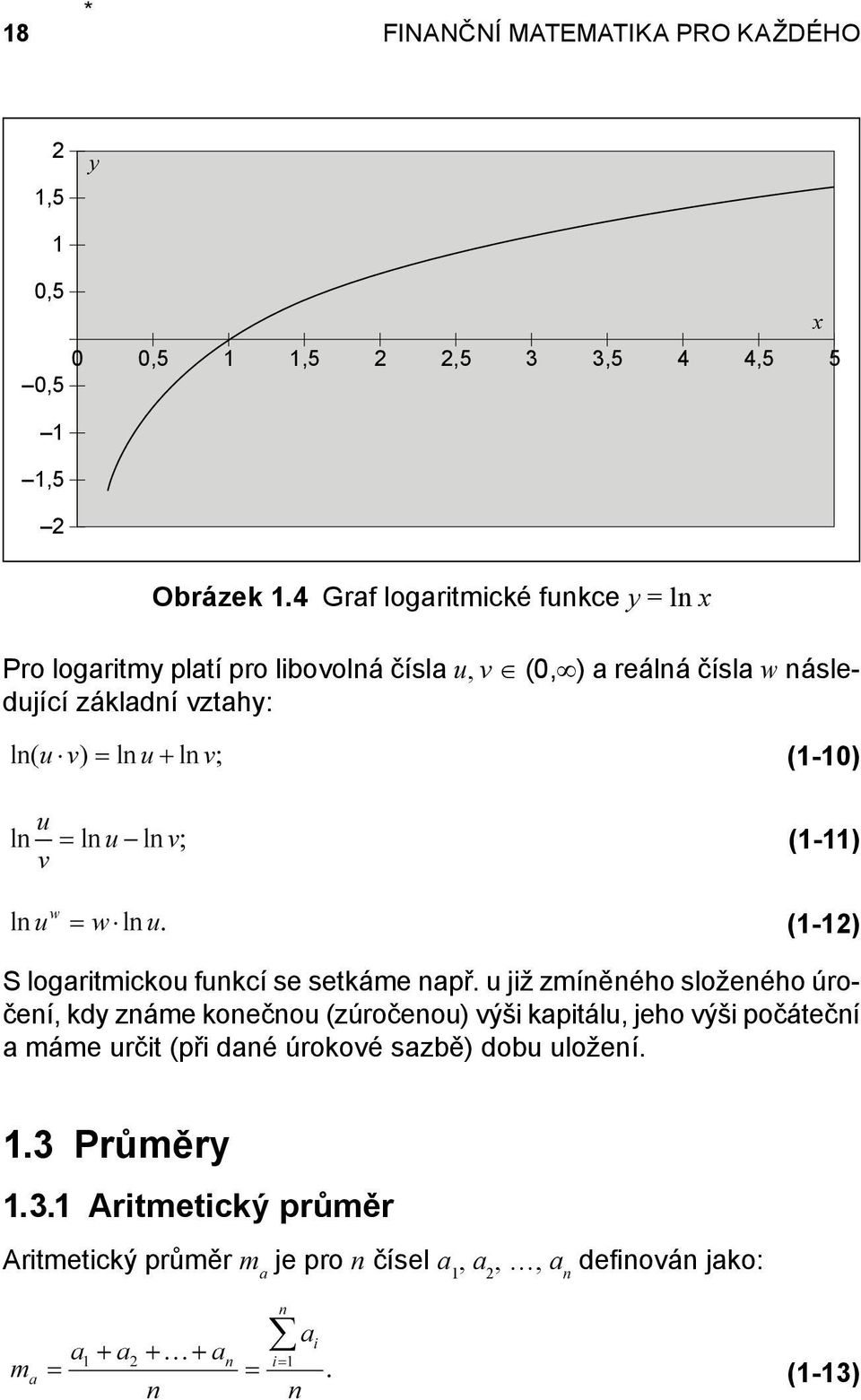 (1-11) (1-12) S logaritmickou funkcí se setkáme např.