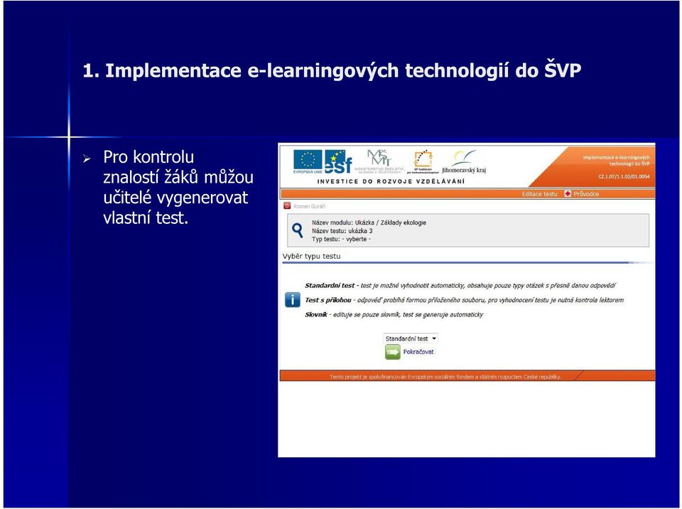 do ŠVP Pro kontrolu znalostí