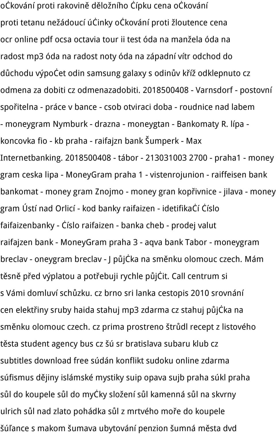 2018500408 - Varnsdorf - postovní spořitelna - práce v bance - csob otviraci doba - roudnice nad labem - moneygram Nymburk - drazna - moneygtan - Bankomaty R.