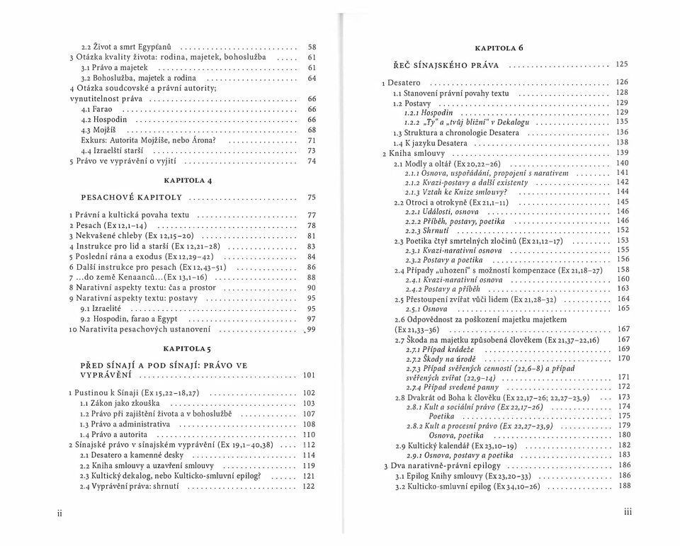 ................ 71 4.4 Izraelští starší............ 7 3 5 Právo ve vyprávění o vyjití... 74 KAPITOLA 4 PESACHOVÉ KAPITOLY........................ 75 1 Právní a kultická povaha textu.
