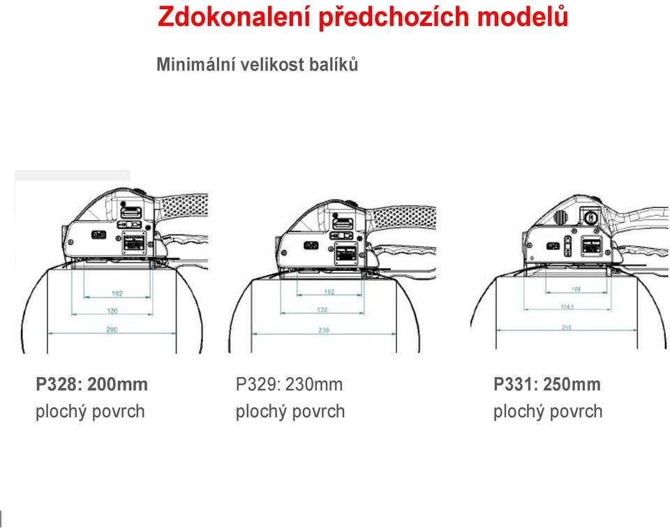 200mm plochý povrch P329: 230mm