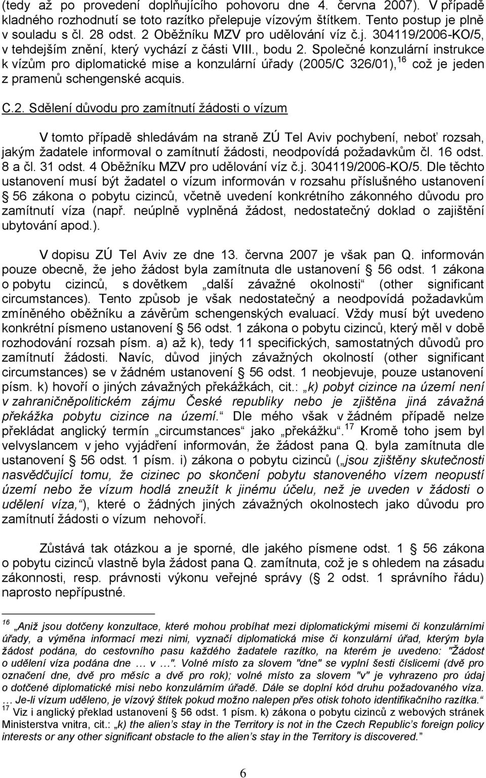 Společné konzulární instrukce k vízům pro diplomatické mise a konzulární úřady (20