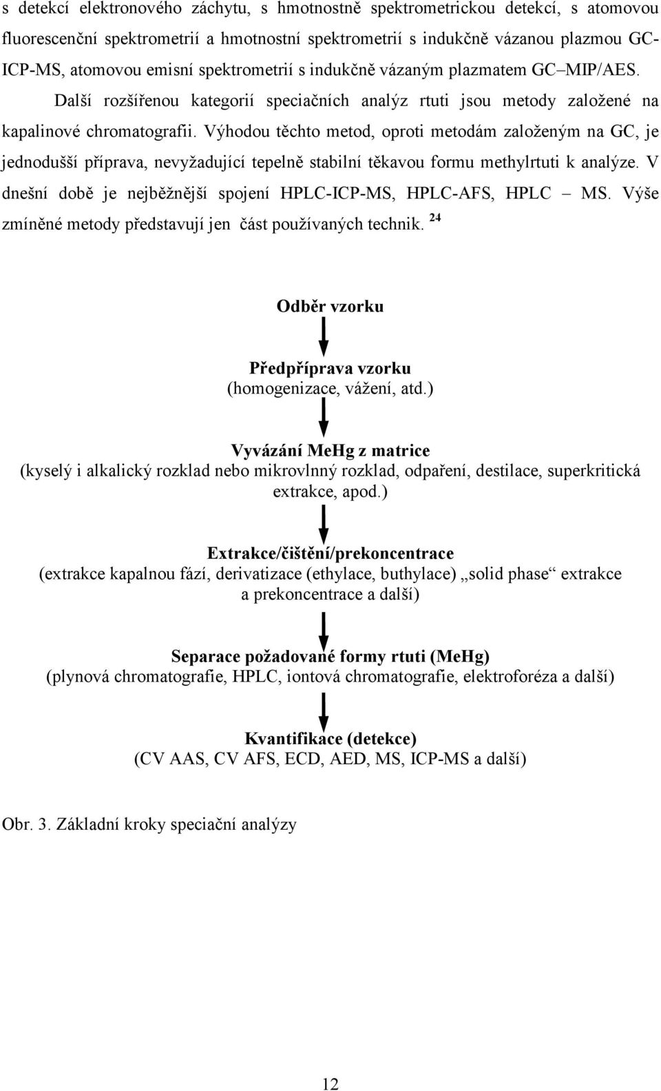 Výhodou těchto metod, oproti metodám založeným na GC, je jednodušší příprava, nevyžadující tepelně stabilní těkavou formu methylrtuti k analýze.