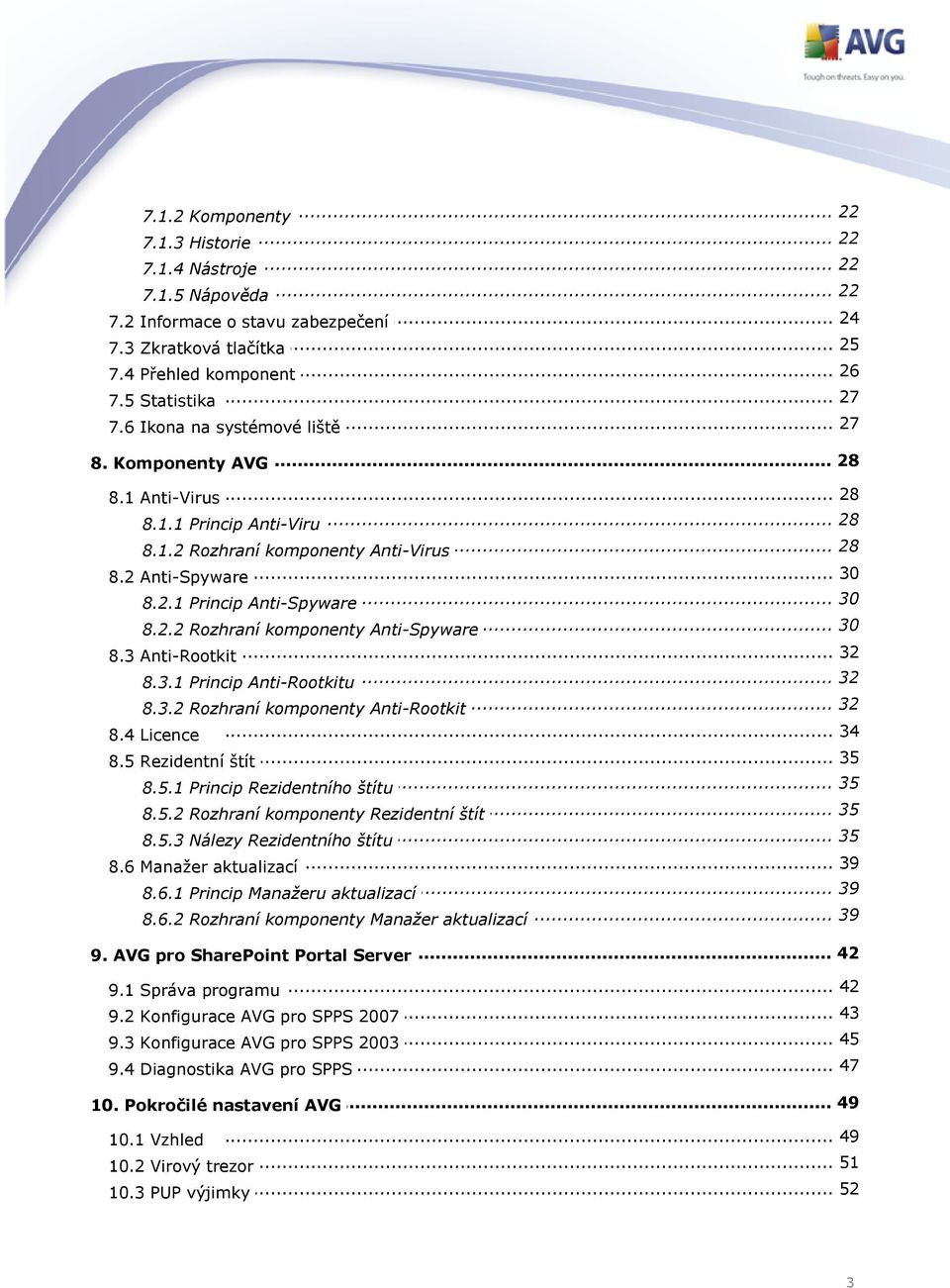 .. 30 8.2.2 Rozhraní komponenty Anti-Spyware... 32 8.3 Anti-Rootkit... 32 8.3.1 Princip Anti-Rootkitu... 32 8.3.2 Rozhraní komponenty Anti-Rootkit... 34 8.4 Licence 35 8.5 Rezidentní... štít... 35 8.5.1 Princip Rezidentního štítu.