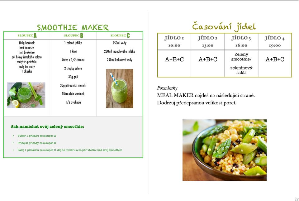 A+B+C zeleninový salát Poznámky MEAL MAKER najdeš na