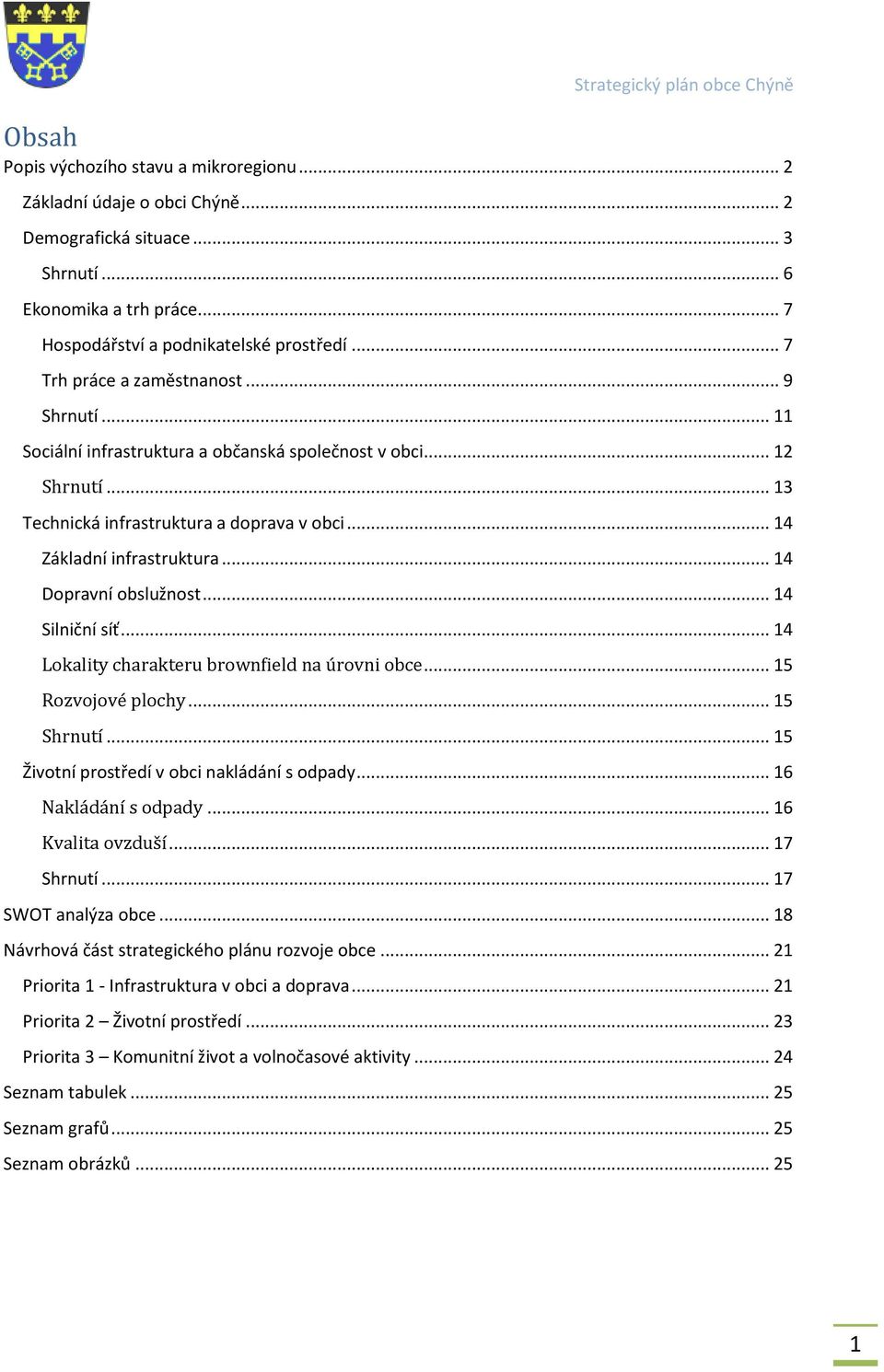 .. 14 Dopravní obslužnost... 14 Silniční síť... 14 Lokality charakteru brownfield na úrovni obce... 15 Rozvojové plochy... 15 Shrnutí... 15 Životní prostředí v obci nakládání s odpady.