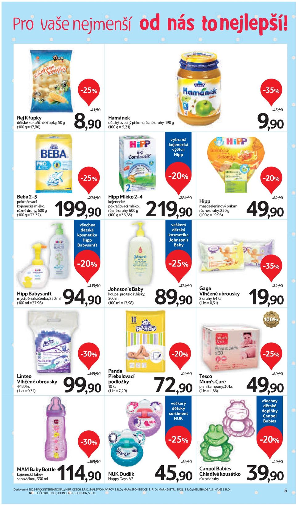 250 g (100 g = 19,96) 62,90/ 49,90 všechna dětská kosmetika Hipp Babysanft veškerá dětská kosmetika Johnson s Baby Hipp Babysanft mycí pěna kačenka, 250 ml (100 ml = 37,96) 1/ 94,90 Johnson s Baby