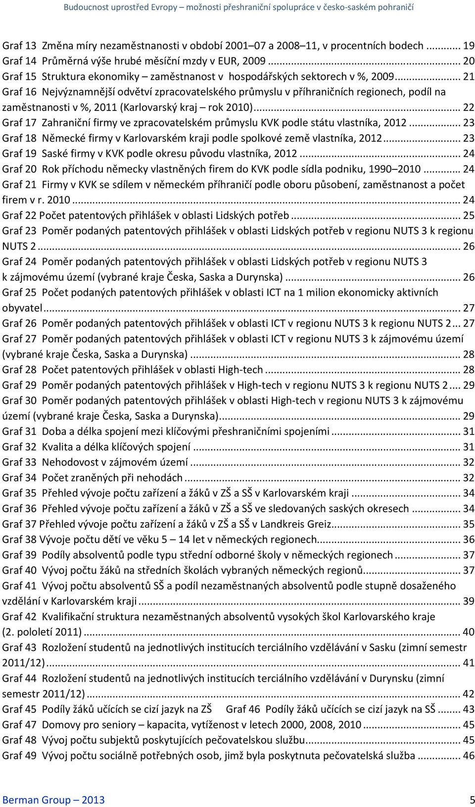 .. 21 Graf 16 Nejvýznamnější odvětví zpracovatelského průmyslu v příhraničních regionech, podíl na zaměstnanosti v %, 211 (Karlovarský kraj rok 21).