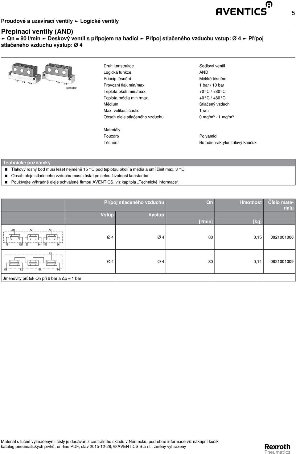 velikost částic 1 µm Obsah oleje stlačeného vzduchu 0 mg/m³ - 1 mg/m³ Materiály: Pouzdro Těsnění Polyamid Butadien - akrylonitrilový kaučuk Technické poznámky Tlakový rosný bod musí ležet nejméně 15