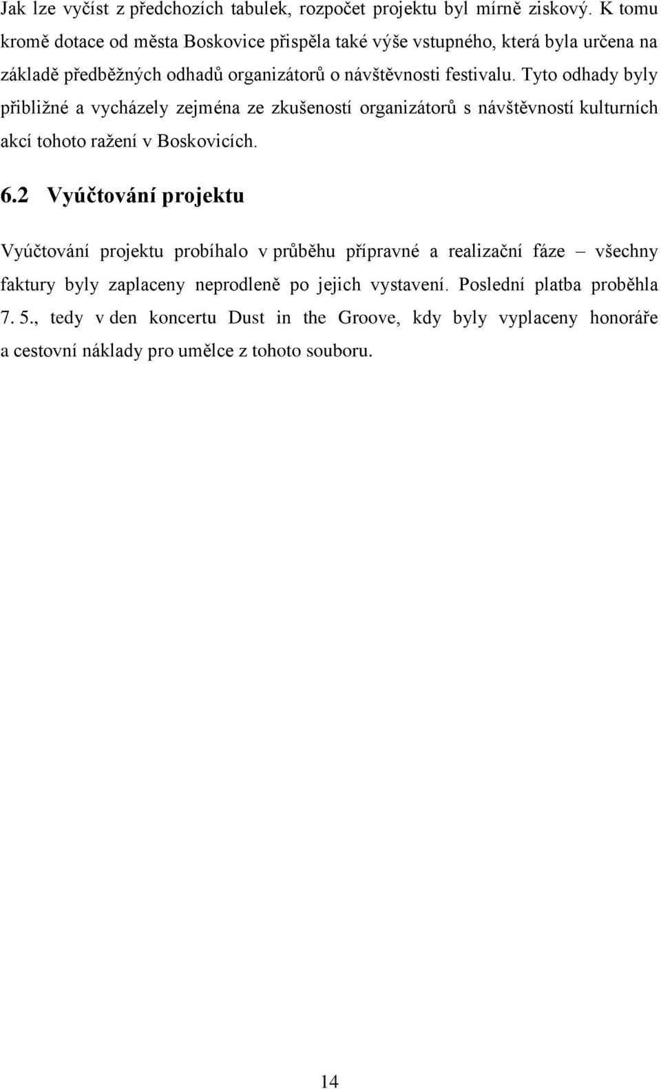 Tyto odhady byly přibližné a vycházely zejména ze zkušeností organizátorů s návštěvností kulturních akcí tohoto ražení v Boskovicích. 6.