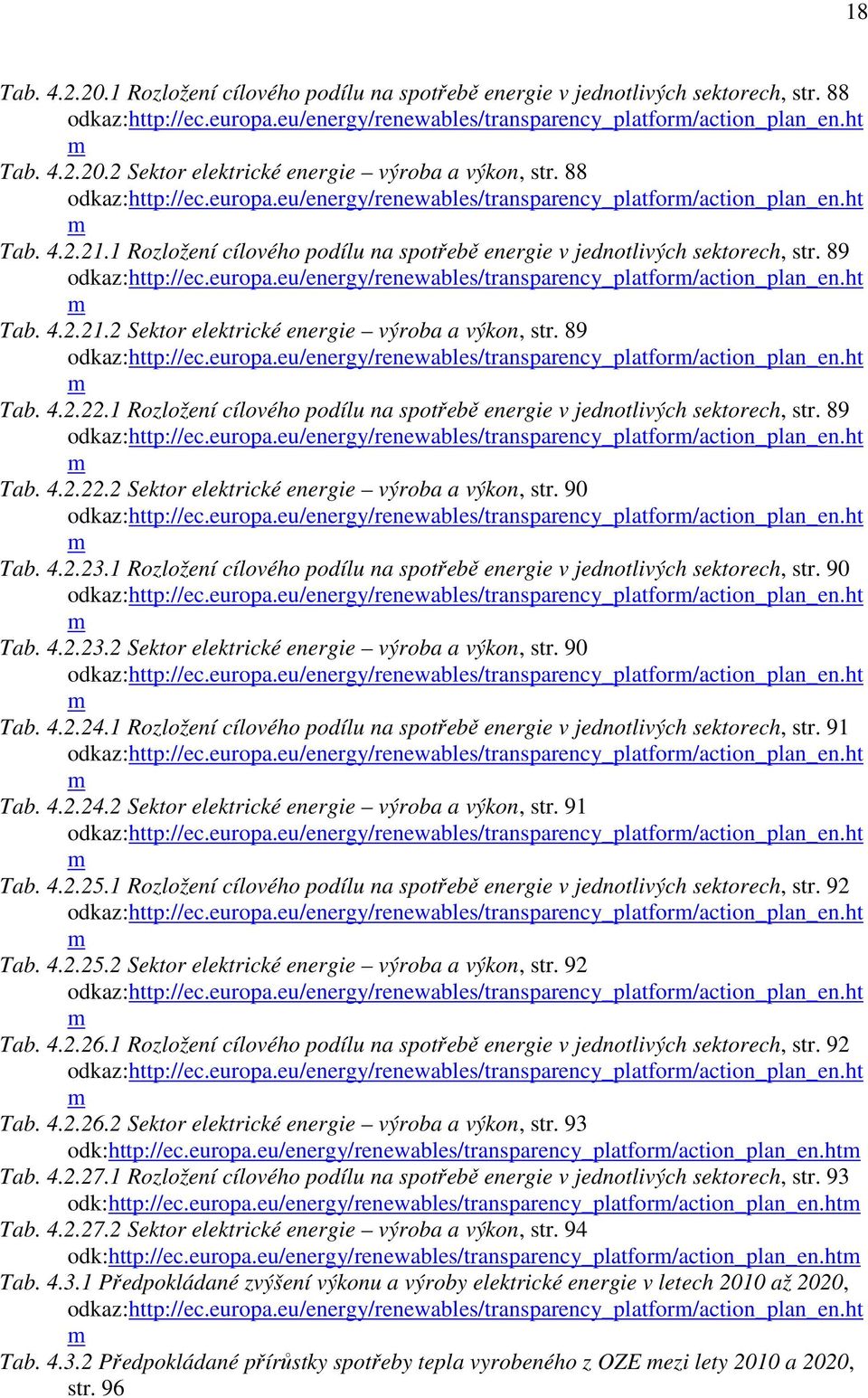 europa.eu/energy/renewables/transparency_platfor/action_plan_en.ht Tab. 4.2.21.2 Sektor elektrické energie výroba a výkon, str. 89 odkaz:http://ec.europa.eu/energy/renewables/transparency_platfor/action_plan_en.ht Tab. 4.2.22.