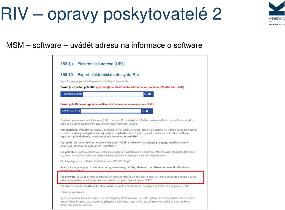 software uvádět