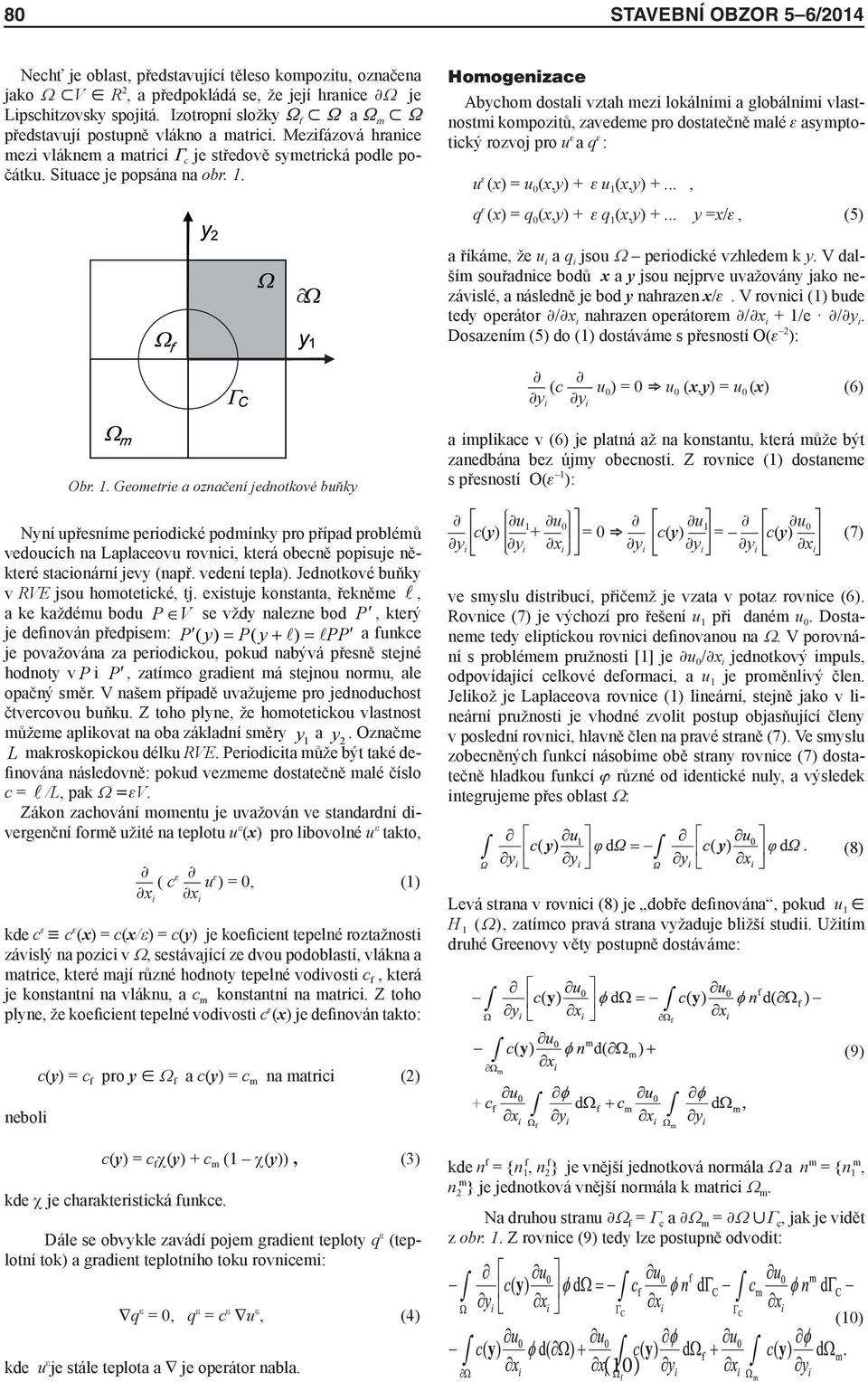 Homogenizace Abychom dostali vztah mezi lokálními a globálními vlastnostmi kompozitů, zavedeme pro dostatečně malé e asymptotický rozvoj pro u e a q e : u e (x) = u 0 (x,y) + e u 1 (x,y) +.