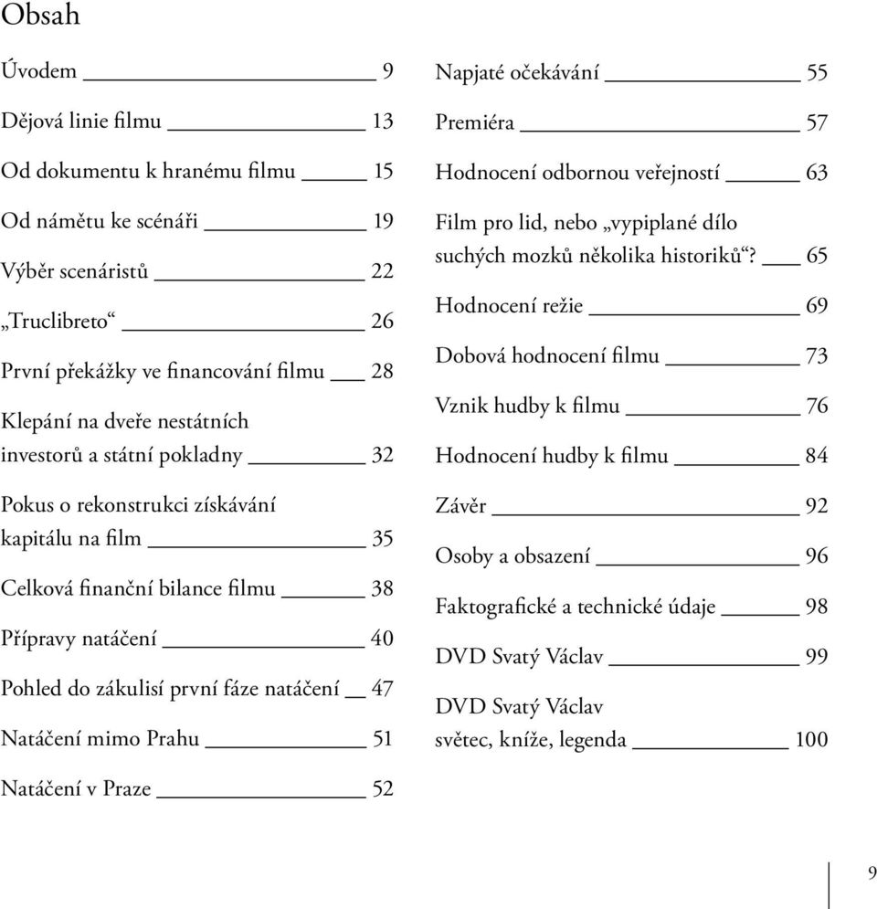 Prahu 51 Napjaté očekávání 55 Premiéra 57 Hodnocení odbornou veřejností 63 Film pro lid, nebo vypiplané dílo suchých mozků několika historiků?