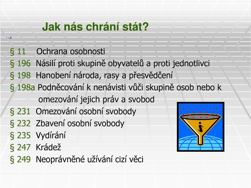 Hanobení národa, rasy a přesvědčení 198a Podněcování k nenávisti vůči skupině osob