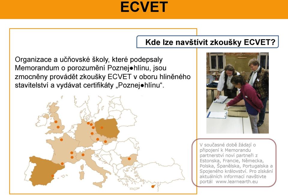 Kde lze navštívit zkoušky ECVET?