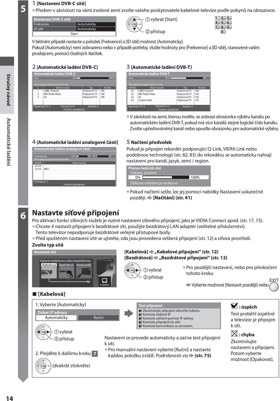 Pokud [Automaticky] není zobrazeno nebo v případě potřeby, vložte hodnoty pro [Frekvence] a [ID sítě], stanovené vaším prodejcem, pomocí číselných tlačítek.