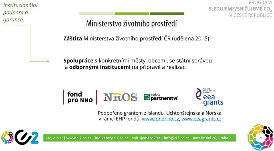 městy, obcemi, se státní správou a odbornými institucemi na přípravě a realizaci