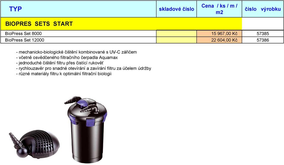 filtračního čerpadla Aquamax - jednoduché čištění filtru přes čistící rukověť - rychlouzavěr