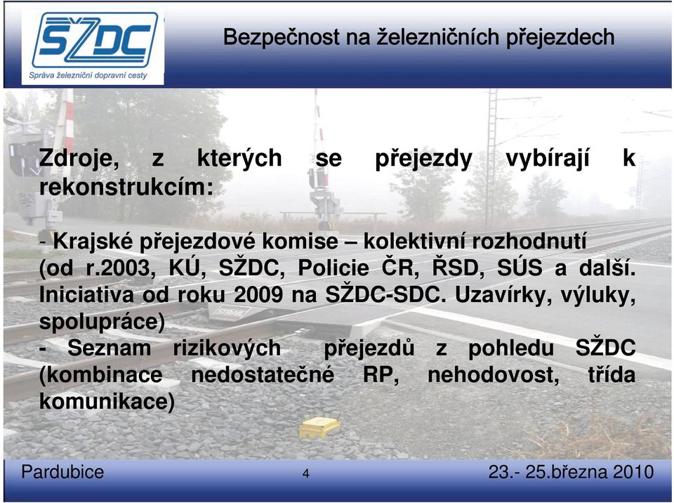 Iniciativa od roku 2009 na SŽDC-SDC.