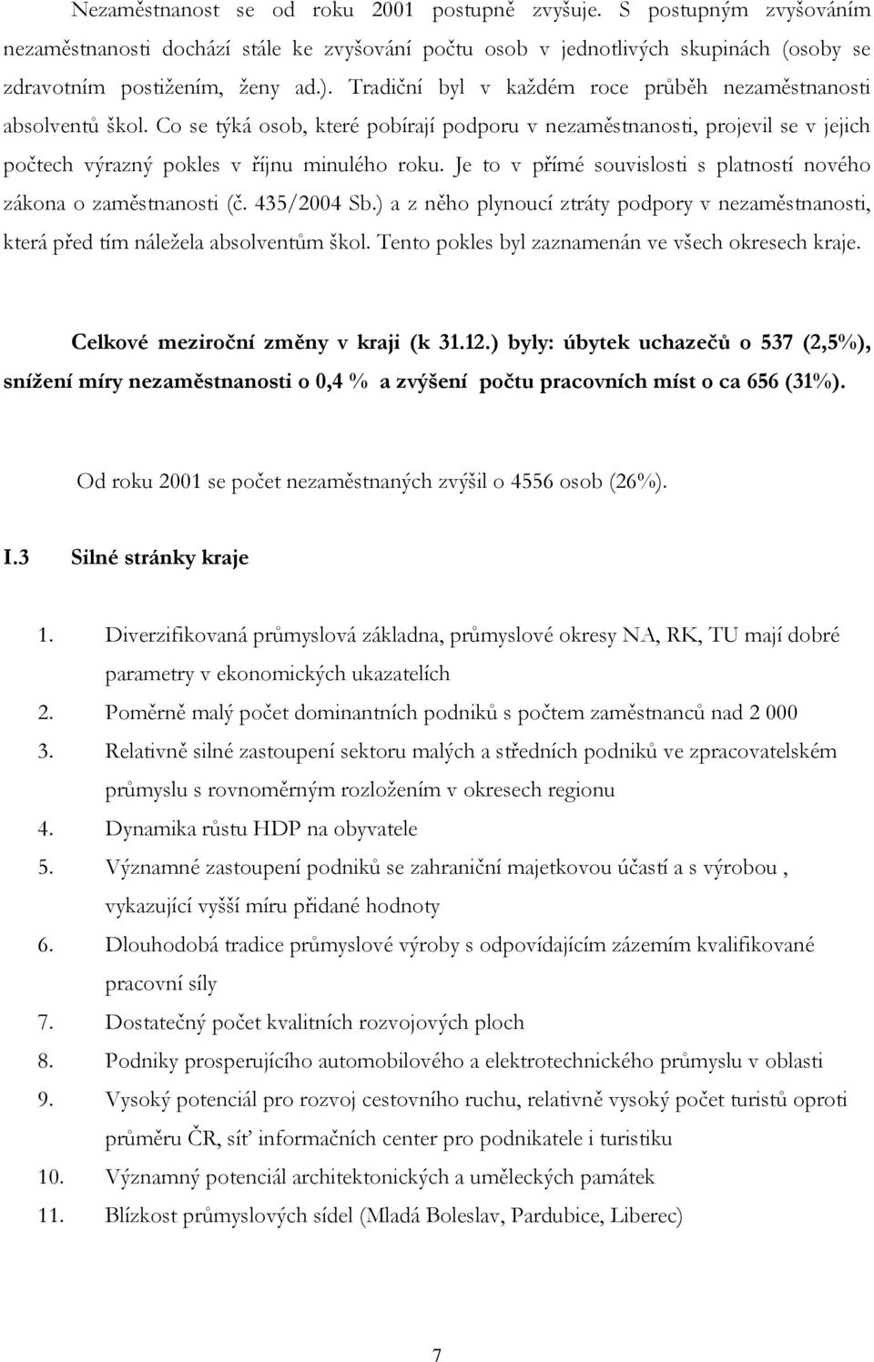 Je to v přímé souvislosti s platností nového zákona o zaměstnanosti (č. 435/2004 Sb.) a z něho plynoucí ztráty podpory v nezaměstnanosti, která před tím náležela absolventům škol.