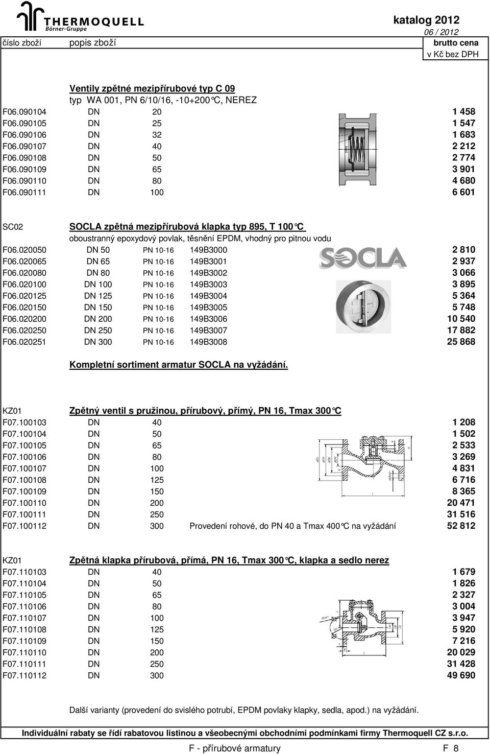 020050 DN 50 PN 10-16 149B3000 2 810 F06.020065 DN 65 PN 10-16 149B3001 2 937 F06.020080 DN 80 PN 10-16 149B3002 3 066 F06.020100 DN 100 PN 10-16 149B3003 3 895 F06.