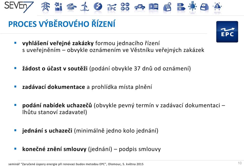 nabídek uchazečů (obvykle pevný termín v zadávací dokumentaci lhůtu stanoví zadavatel) jednání s uchazeči (minimálně jedno kolo