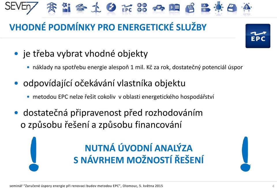 oblasti energetického ikéh hospodářství dostatečná připravenost před rozhodováním o způsobu řešení a způsobu financování