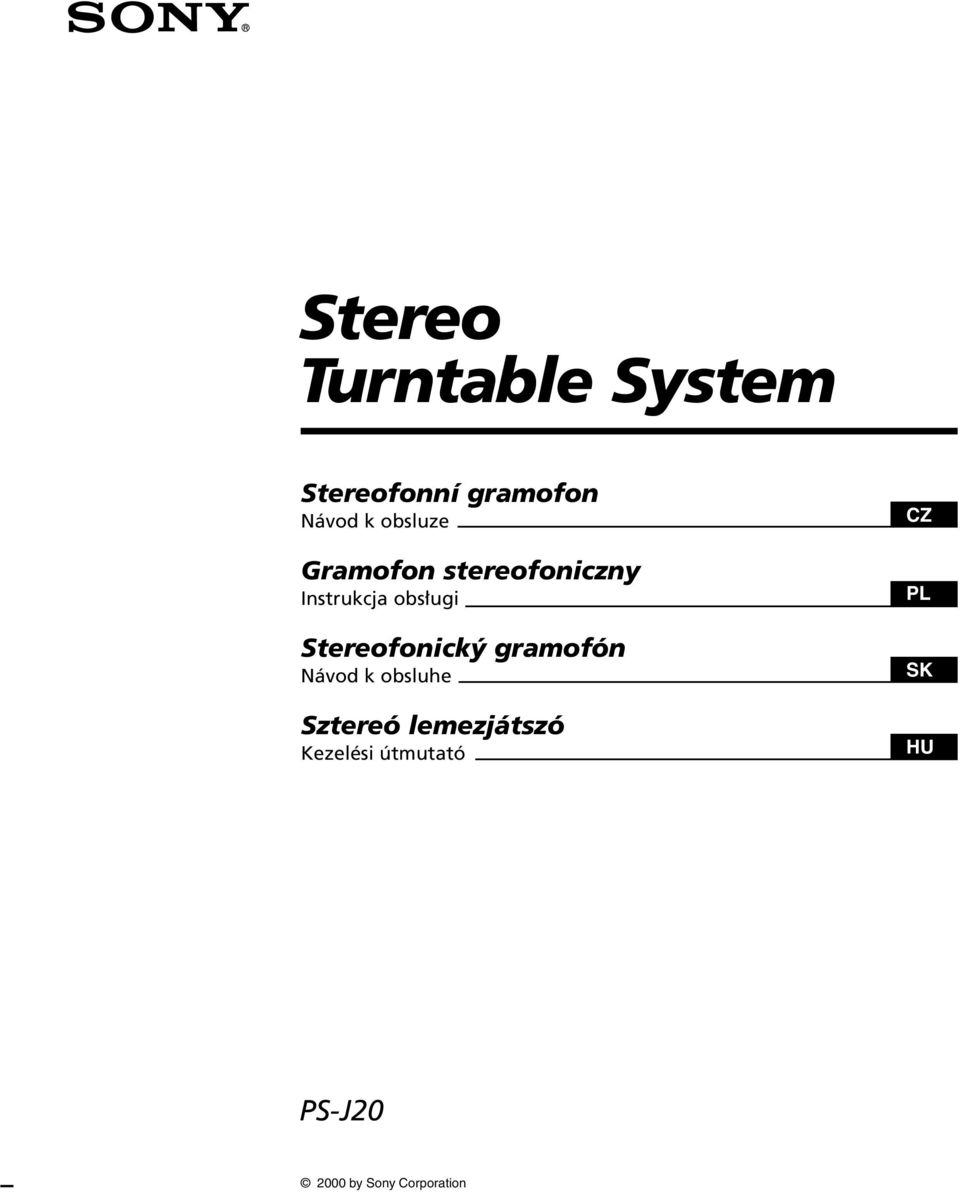 Stereofonický gramofón Návod k obsluhe Sztereó