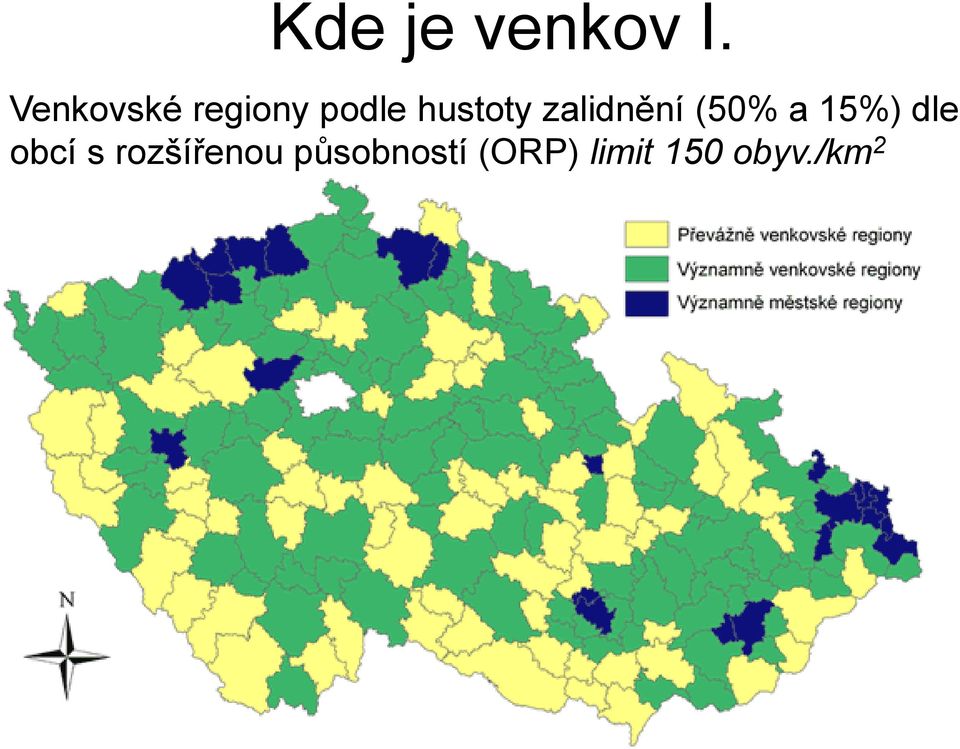 zalidnění (50% a 15%) dle obcí s