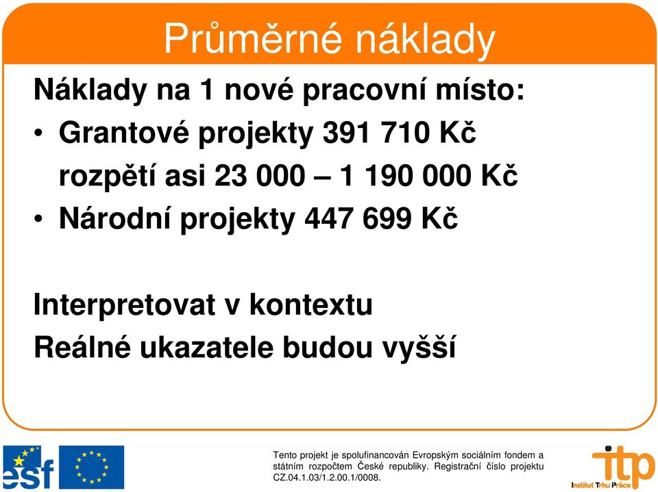 23 000 1 190 000 Kč Národní projekty 447 699 Kč