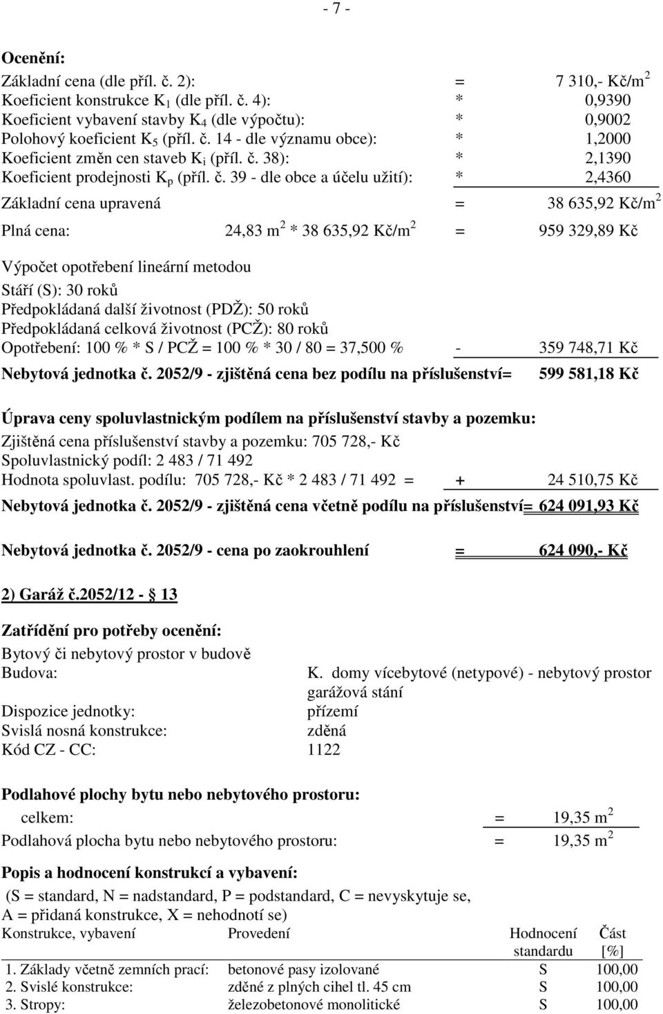 38): * 2,1390 Koeficient prodejnosti K p (příl. č.