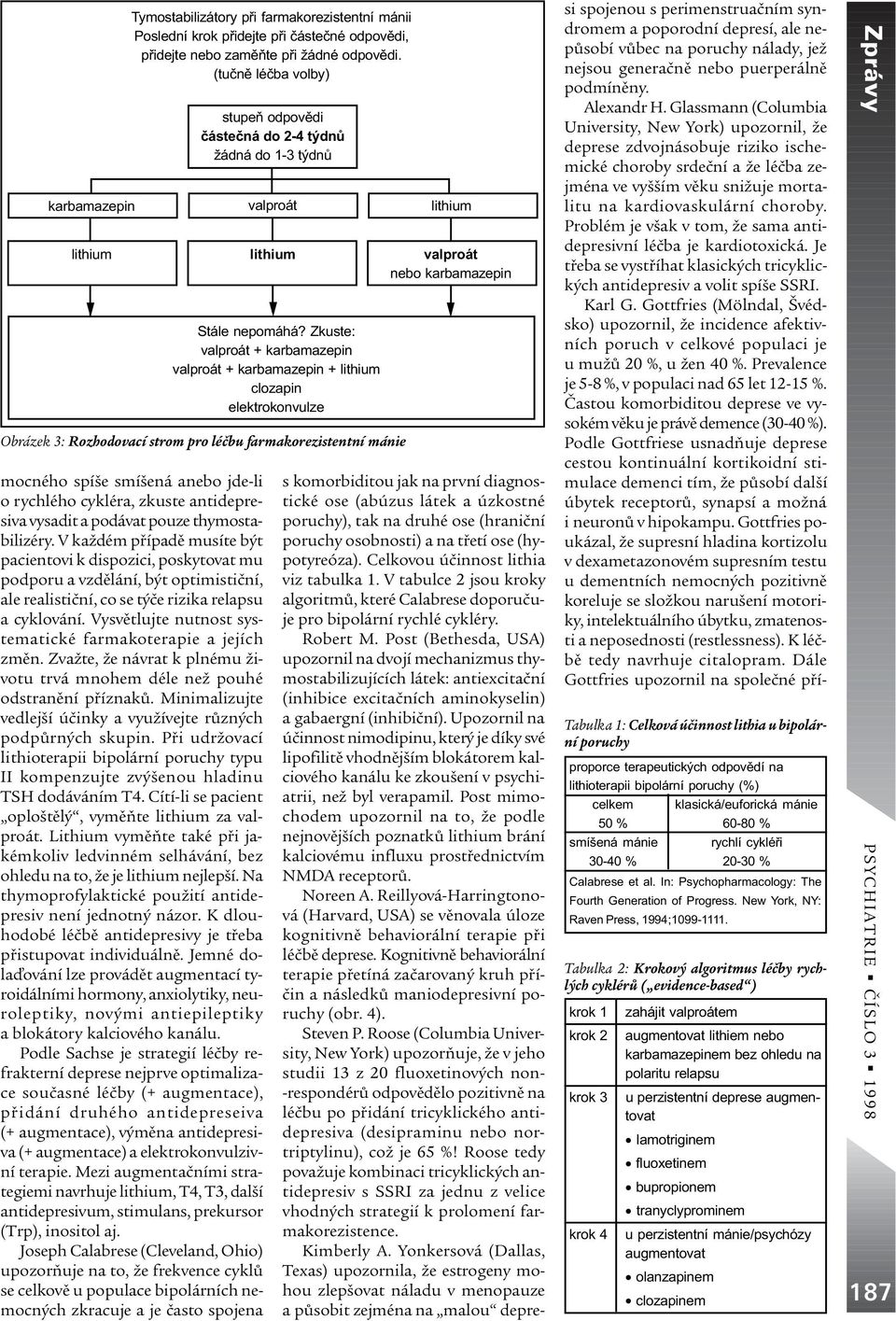 V každém pøípadì musíte být pacientovi k dispozici, poskytovat mu podporu a vzdìlání, být optimistièní, ale realistièní, co se týèe rizika relapsu a cyklování.