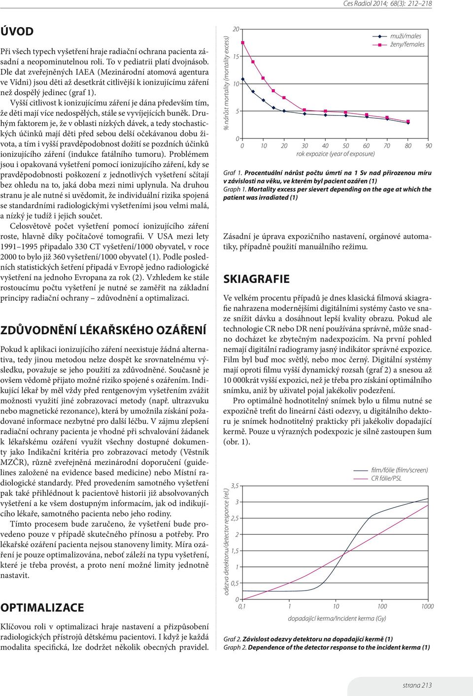 Vyšší citlivost k ionizujícímu záření je dána především tím, že děti mají více nedospělých, stále se vyvíjejících buněk.