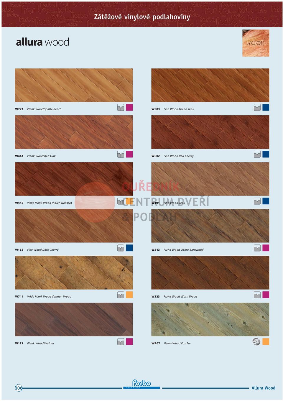 Fine Wood Dark Cherry W213 Plank Wood Ochre Barnwood W711 Wide Plank Wood Cannon