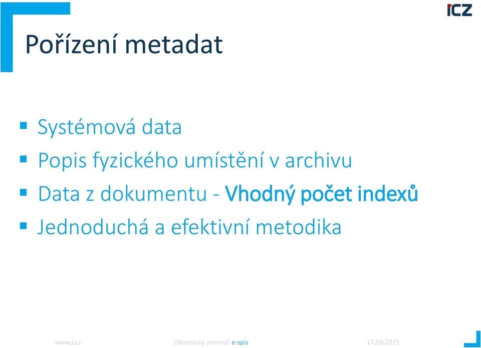 Data z dokumentu - Vhodný počet