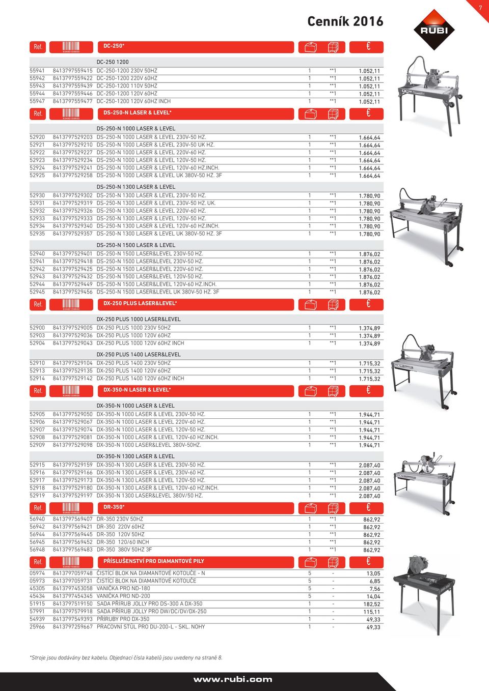 052,11 55947 8413797559477 DC-250-1200 120V 60HZ INCH 1 **1 1.052,11 DS-250-N LASER & LEVEL* DS-250-N 1000 LASER & LEVEL 52920 8413797529203 DS-250-N 1000 LASER & LEVEL 230V-50 HZ. 1 **1 1.664,64 52921 8413797529210 DS-250-N 1000 LASER & LEVEL 230V-50 UK HZ.