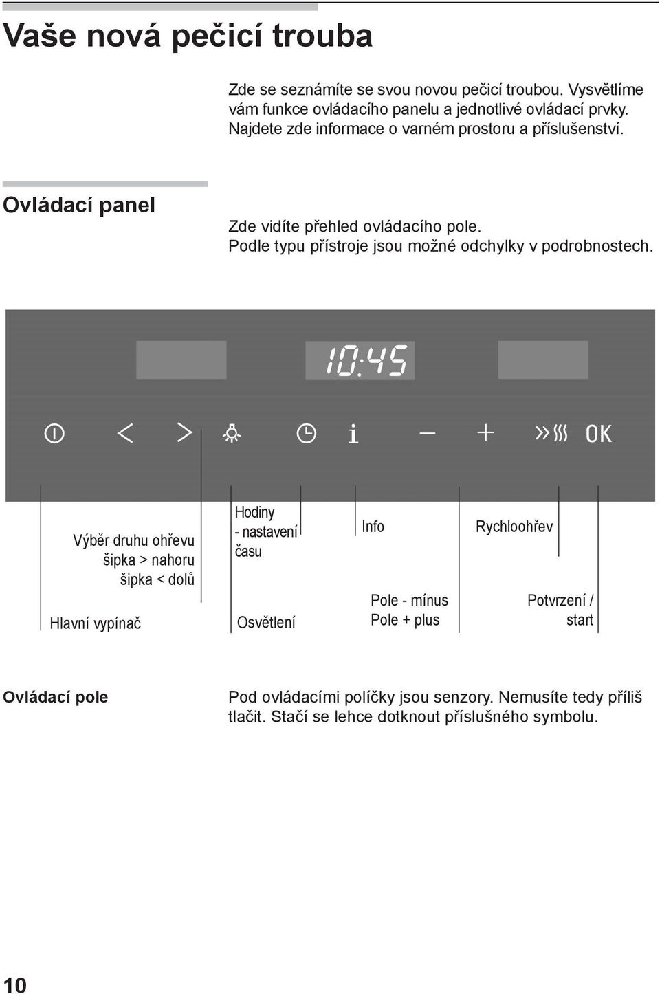 Podle typu přístroje jsou možné odchylky v podrobnostech.