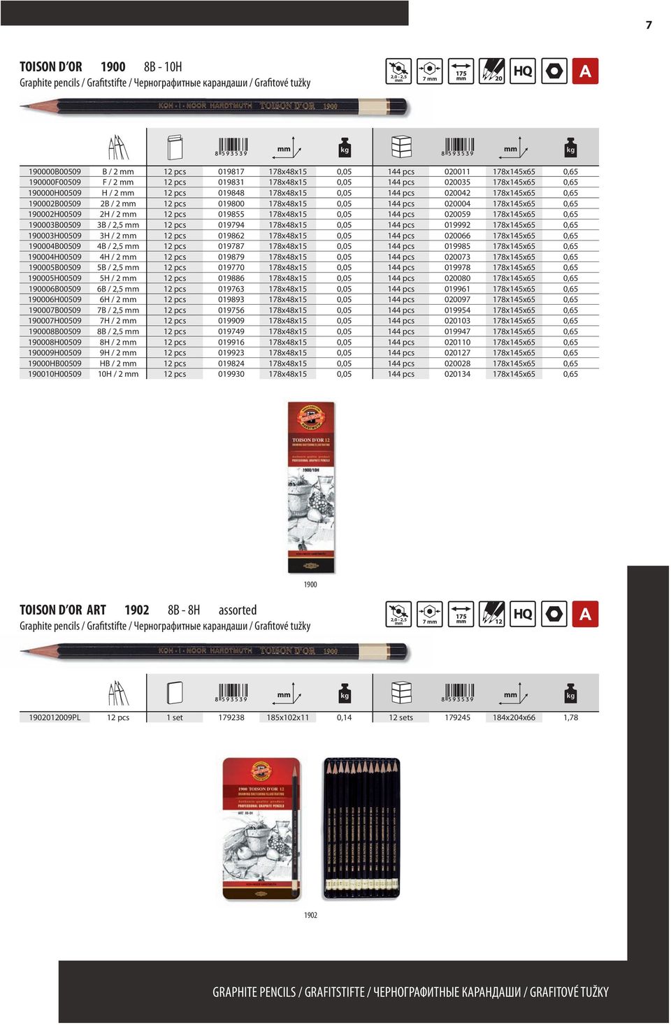 178x48x15 0,05 144 pcs 020059 178x145x65 0,65 190003B00509 3B / 2,5 12 pcs 019794 178x48x15 0,05 144 pcs 019992 178x145x65 0,65 190003H00509 3H / 2 12 pcs 019862 178x48x15 0,05 144 pcs 020066