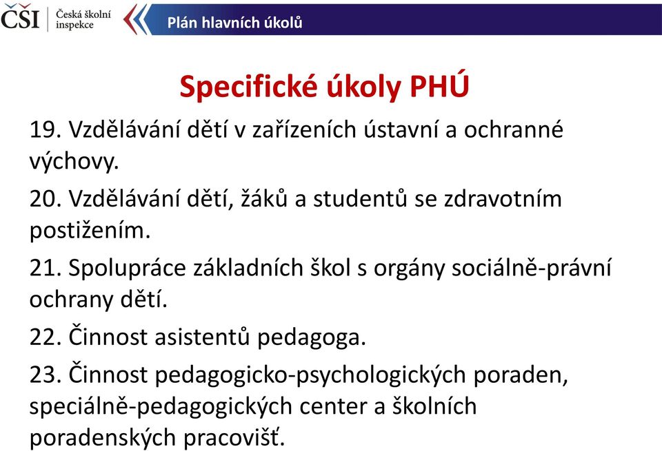 Vzdělávání dětí, žáků a studentů se zdravotním postižením. 21.