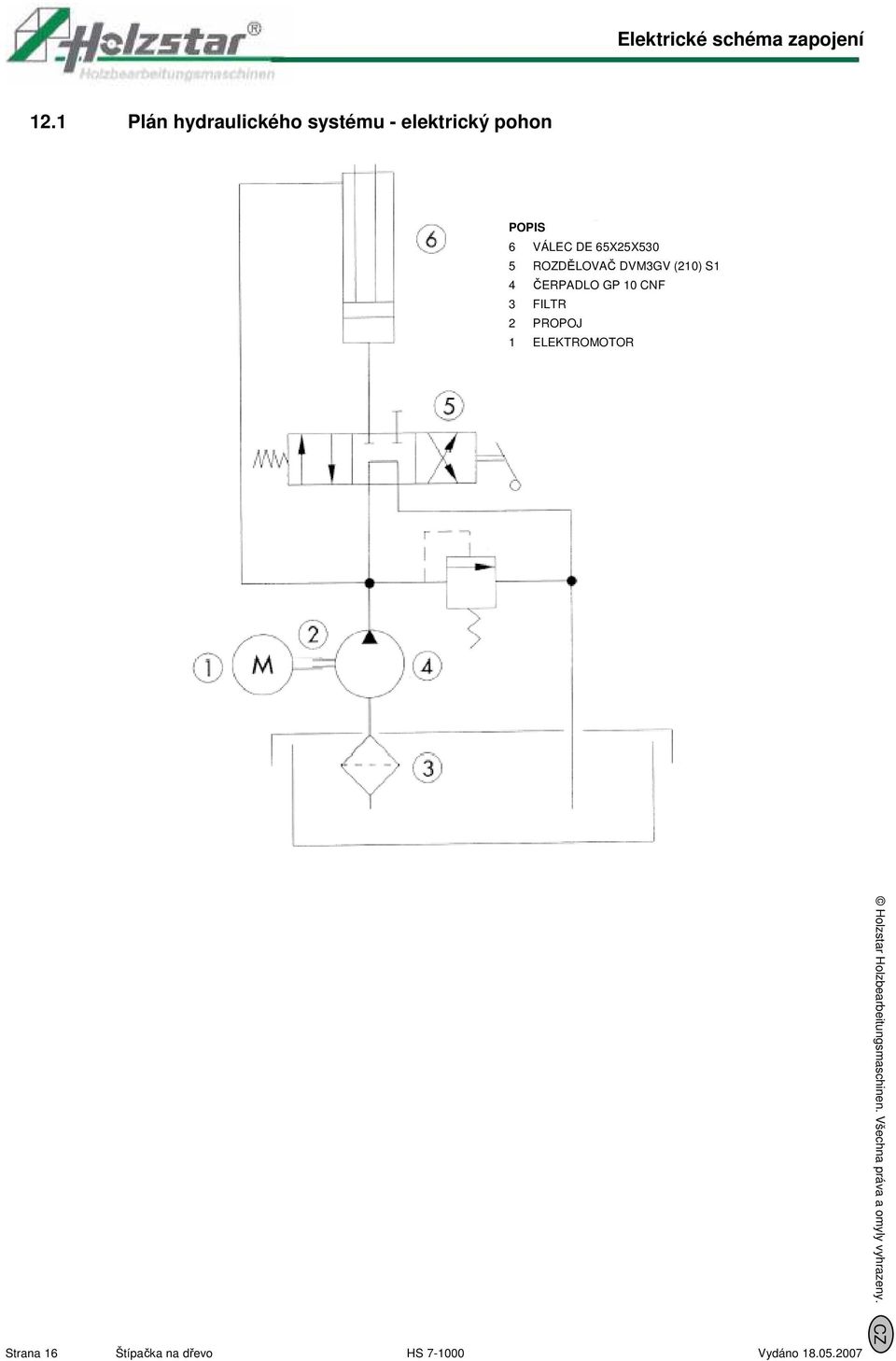 ROZDĚLOVAČ DVM3GV (210) S1 4 ČERPADLO GP 10 CNF 3 FILTR 2 PROPOJ 1