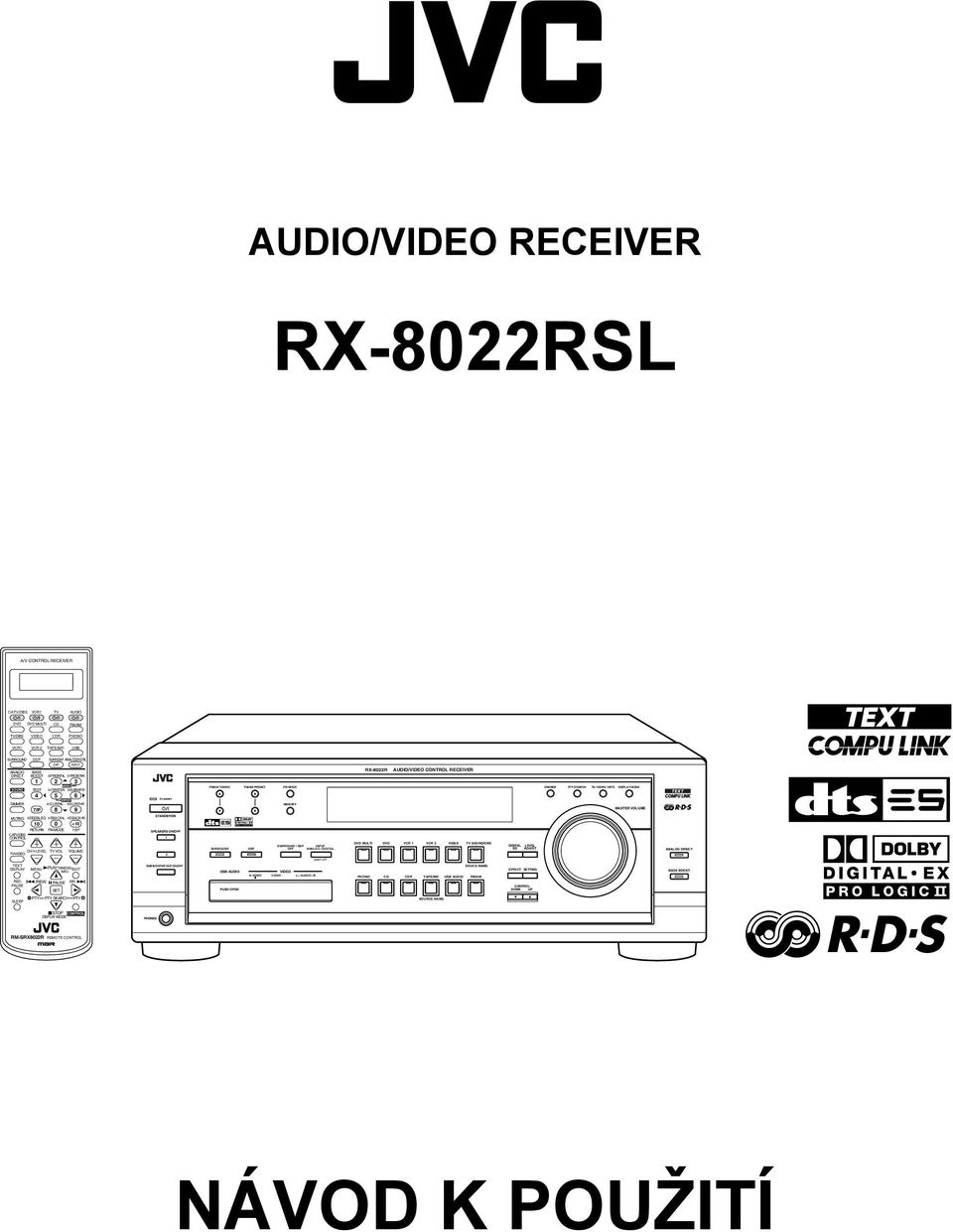 ANALOG/DIGITAL ANALOG DIRECT SOUND DIMMER OFF INPUT BASS BOOST FRONT L FRONT R 1 2 3 MENU TEST CENTER SUBWFR 4 5 6 ENTER SURR L SURR R 7/P 8 9 RX-8022R AUDIO/VIDEO CONTROL RECEIVER MASTER VOLUME