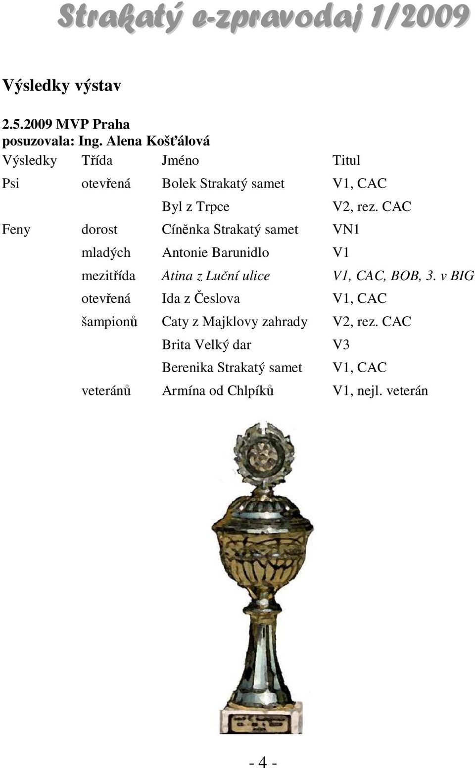 Cíněnka Strakatý samet VN1 mladých Antonie Barunidlo V1 V2, rez. CAC mezitřída Atina z Luční ulice V1, CAC, BOB, 3.