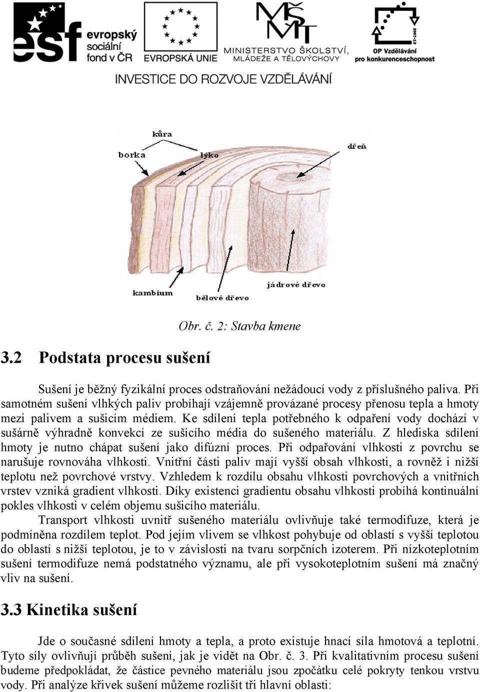 Ke sdílení tepla potřebného k odpaření vody dochází v sušárně výhradně konvekcí ze sušícího média do sušeného materiálu. Z hlediska sdílení hmoty je nutno chápat sušení jako difúzní proces.