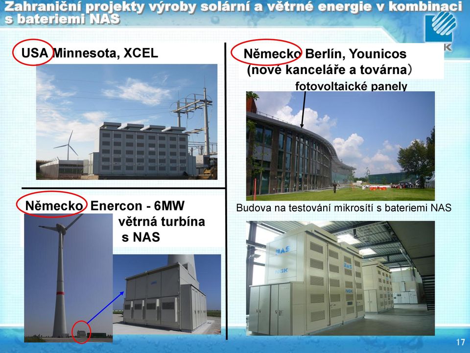 kanceláře a továrna) fotovoltaické panely Německo Enercon - 6MW